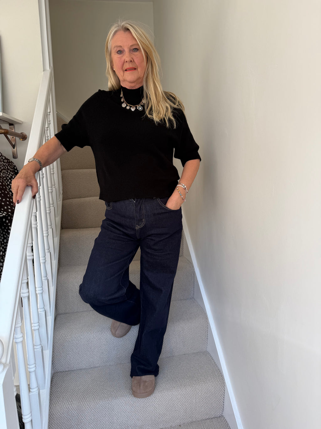 Black Erika Knit Jumper