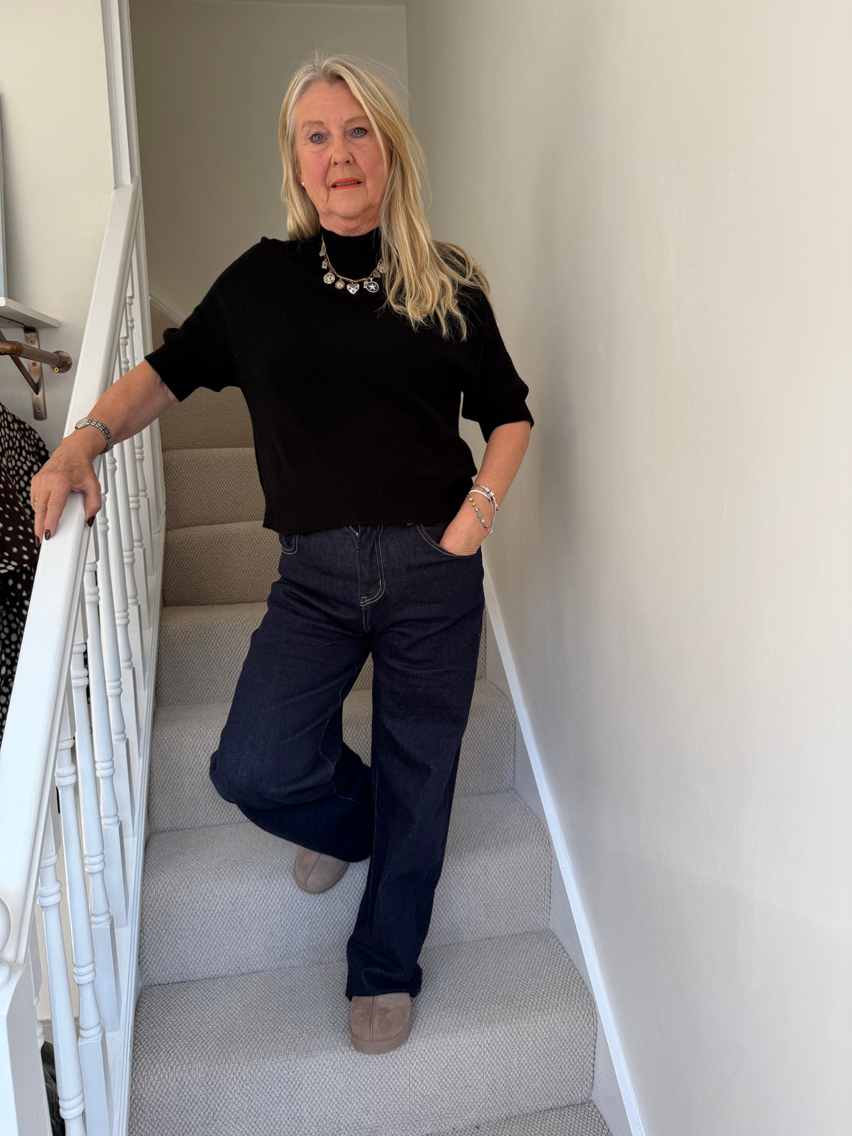 Black Erika Knit Jumper