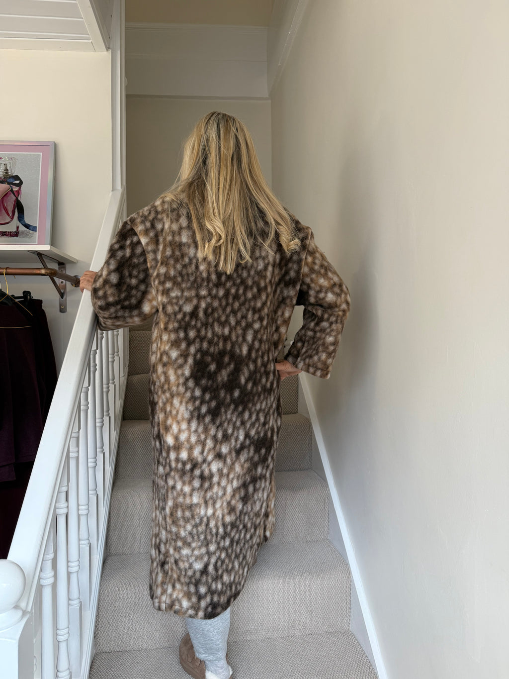 Bambi Print Long Coat