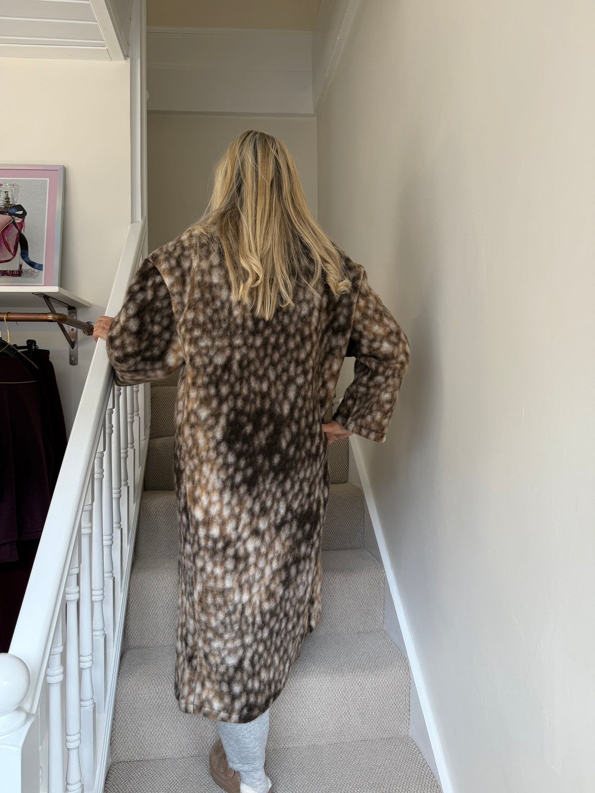 Bambi Print Long Coat
