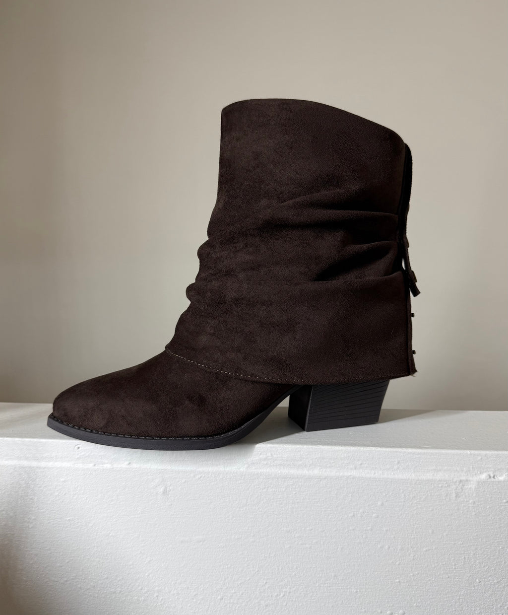 Lunar Chocolate Slouch Boots