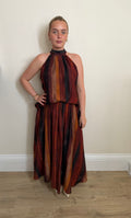 Warm Stripe Halter Co-Ord