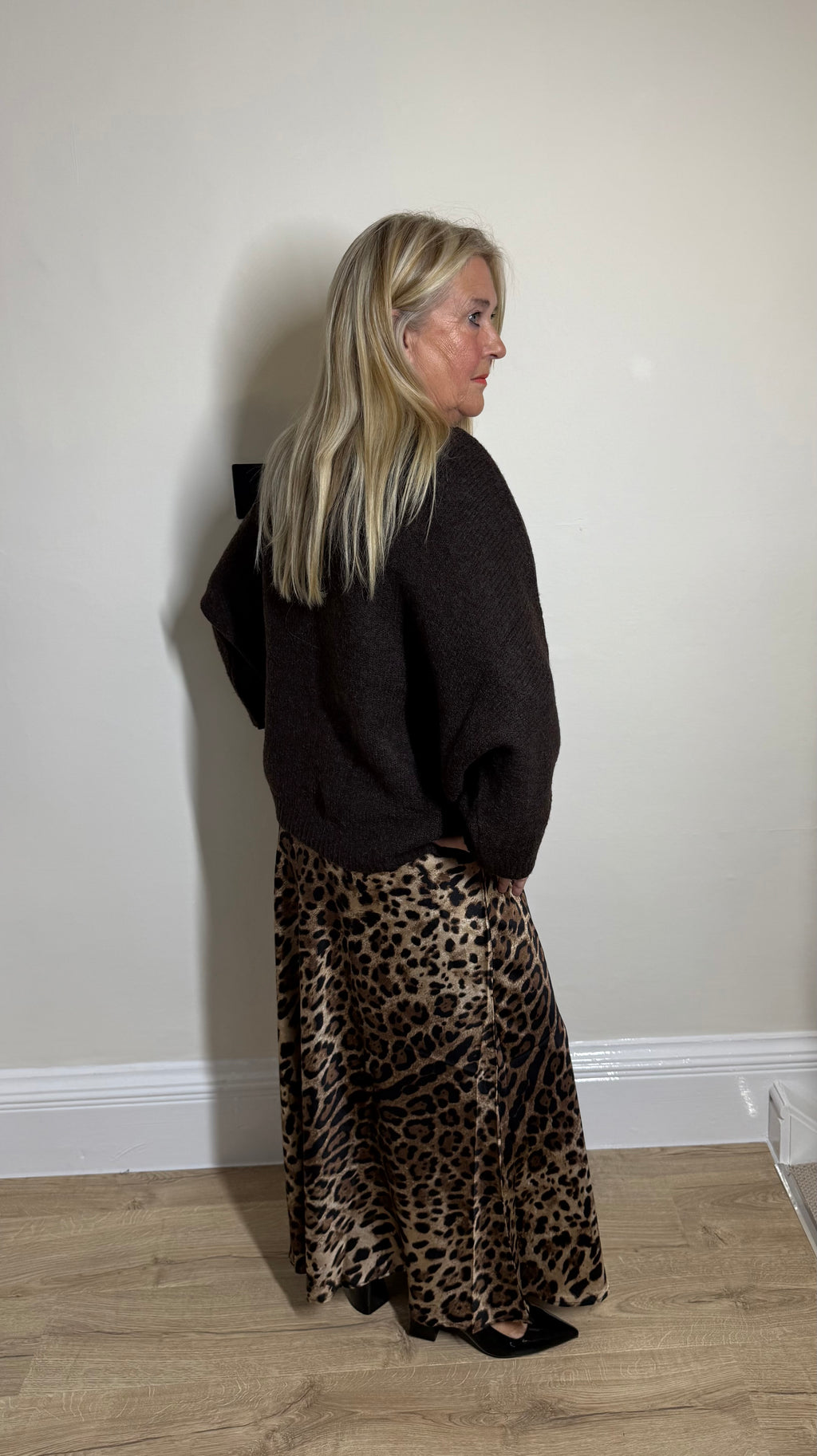 Malissa J Leopard Print Silk Skirt