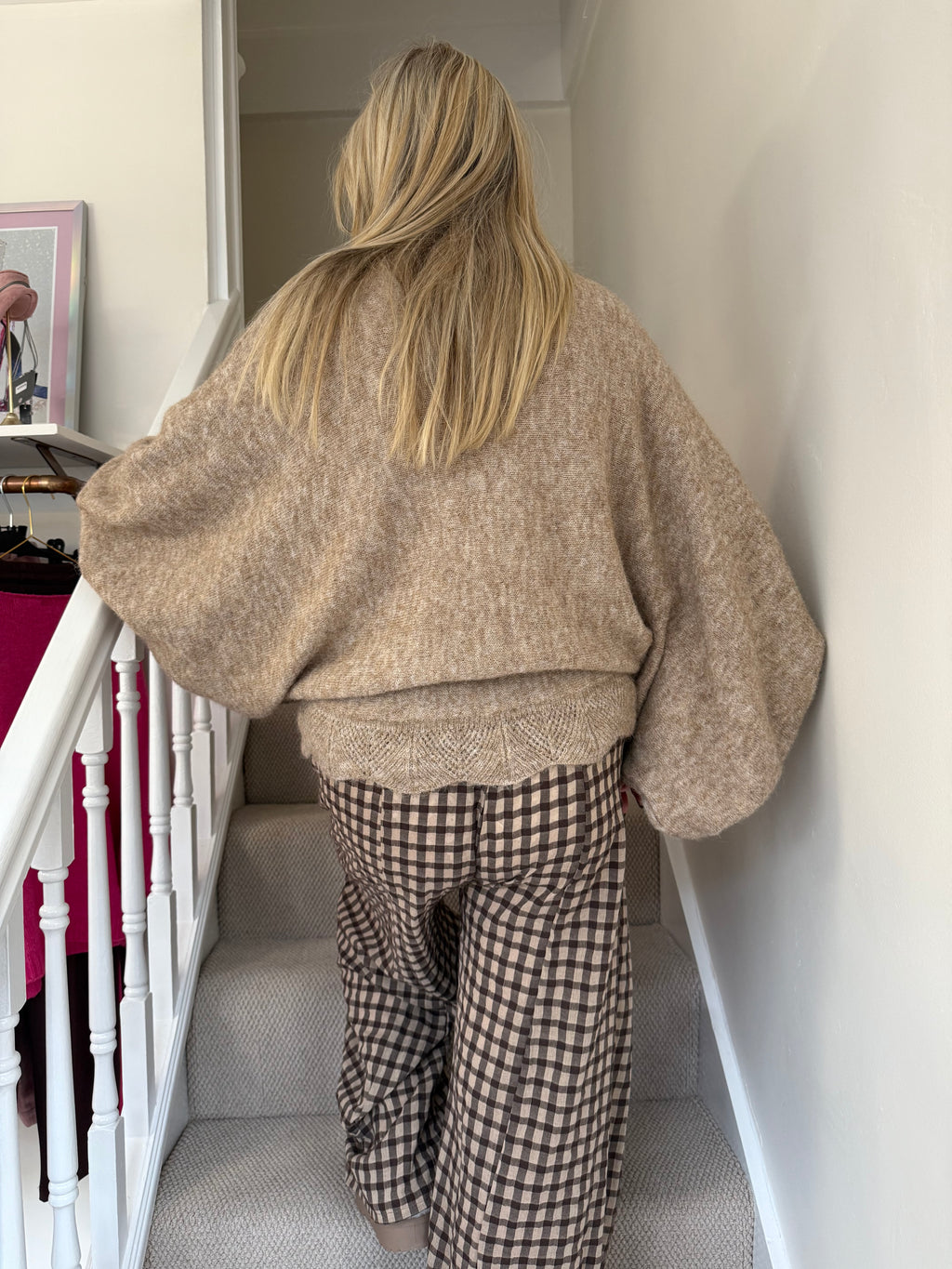 Oatmeal Marl Batwing Knit Jumper