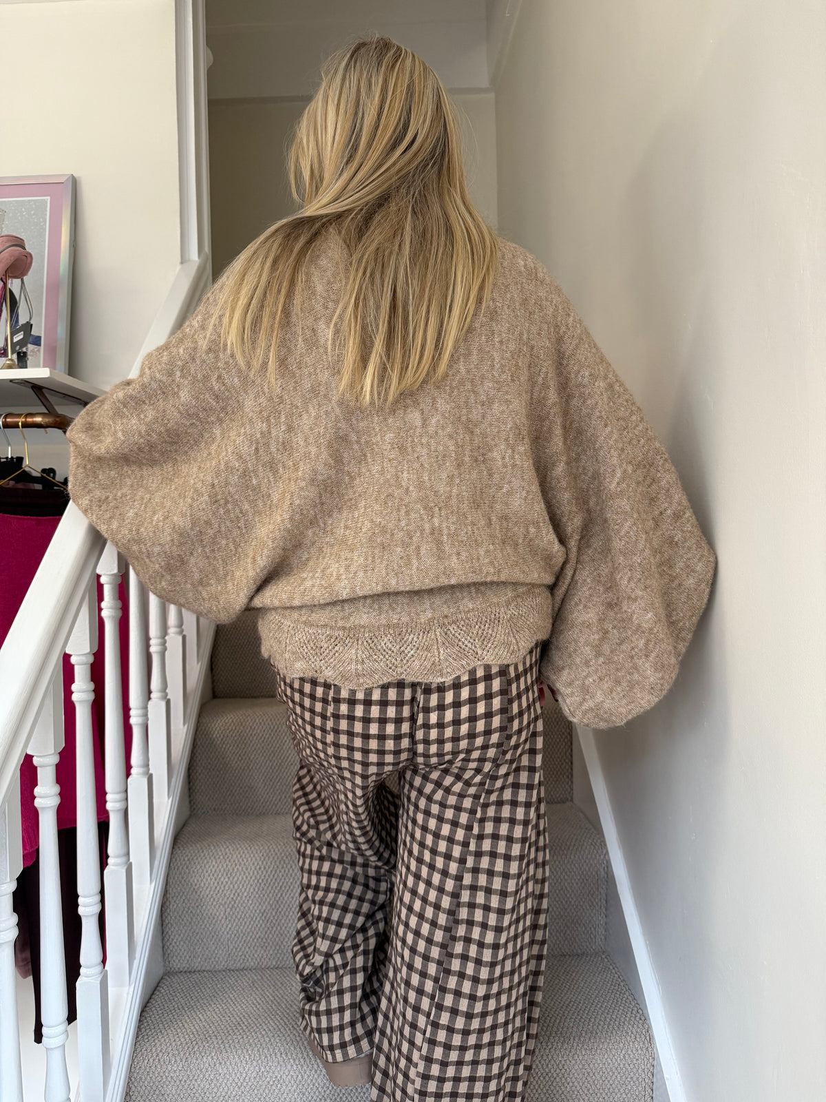 Oatmeal Marl Batwing Knit Jumper