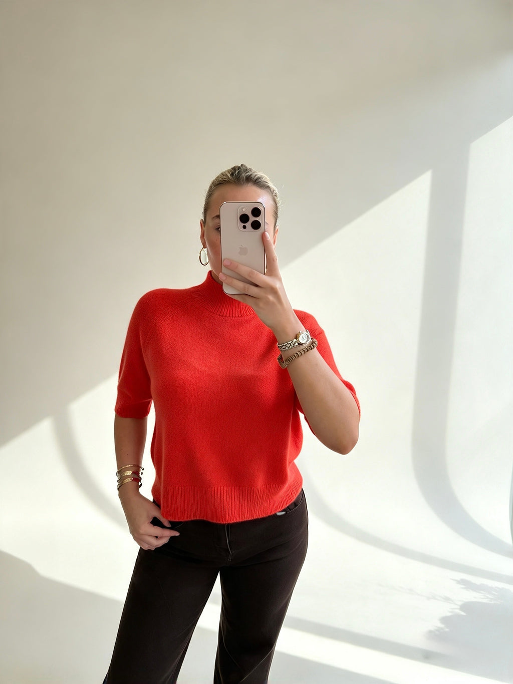 Bright Orange Erika Knit Jumper