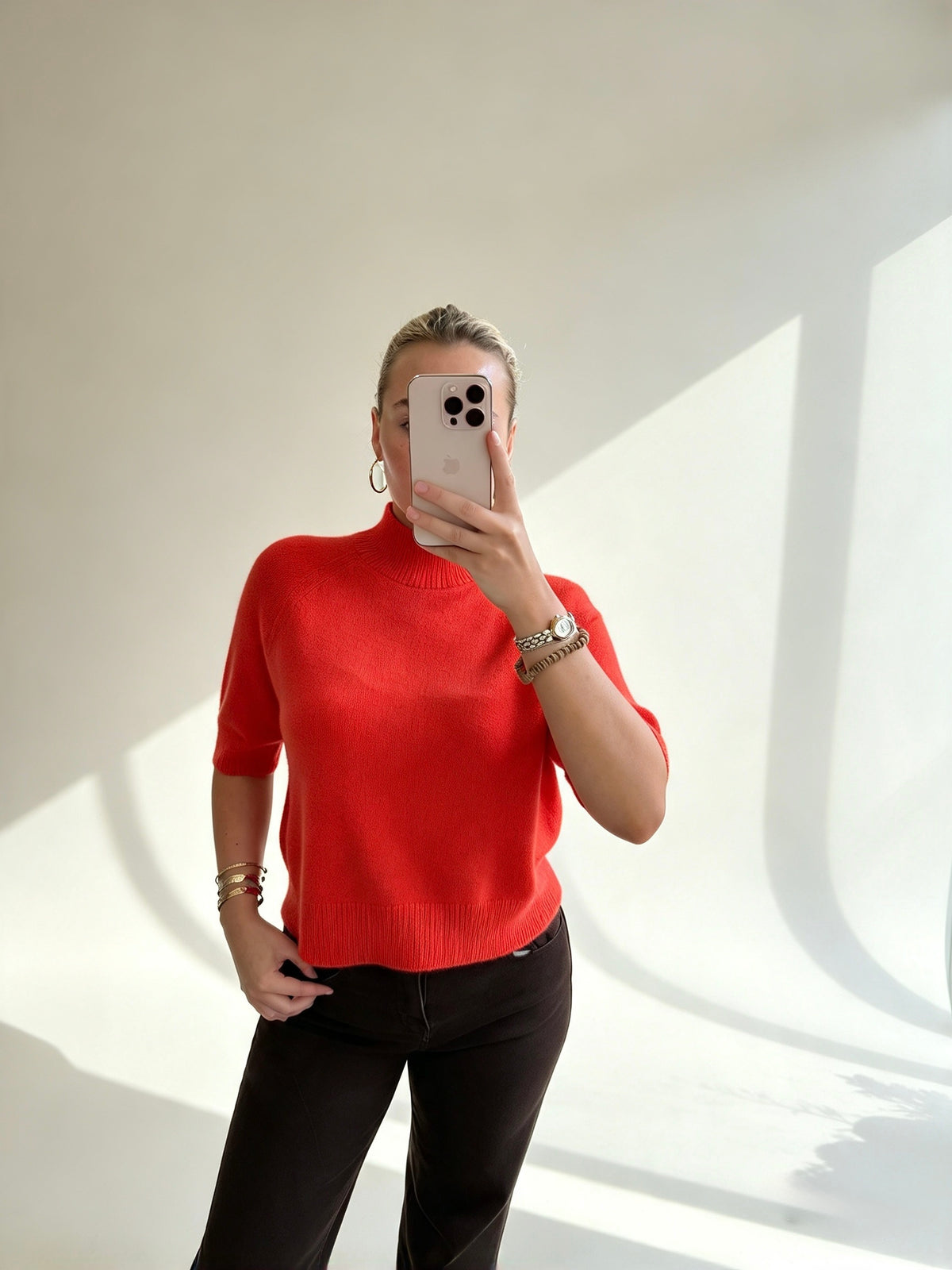 Bright Orange Erika Knit Jumper