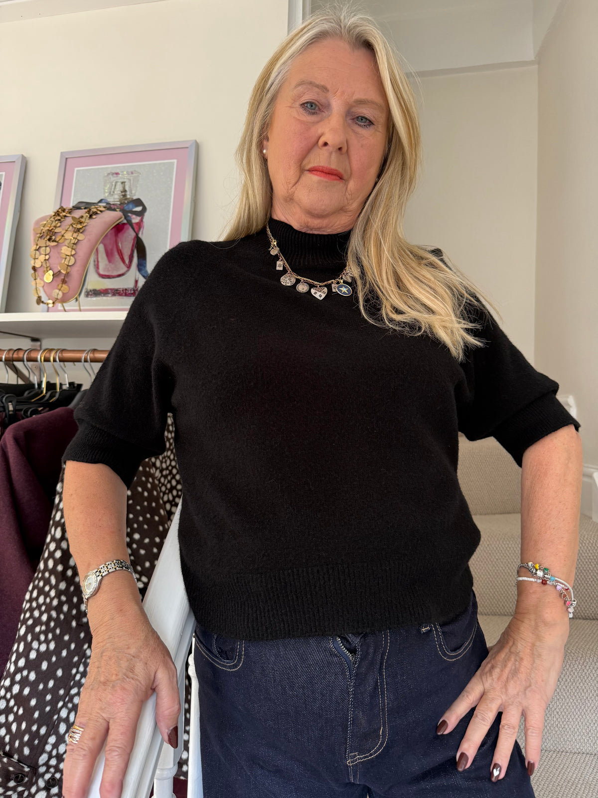 Black Erika Knit Jumper