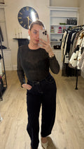 Dark Denim Barrel Leg Jeans