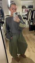 Sage Green Barrel Leg Pants
