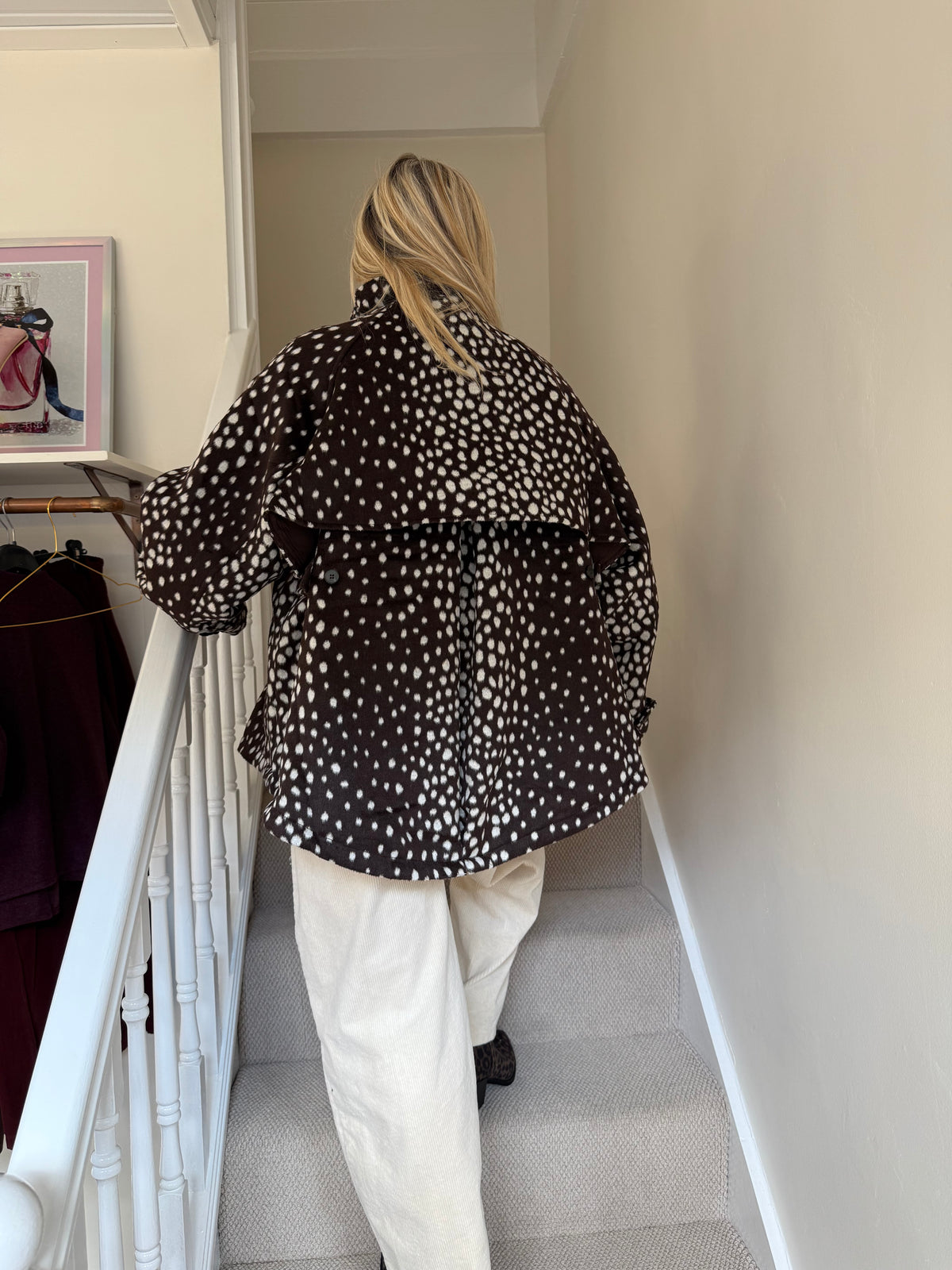 Brown Deer Print Jacket