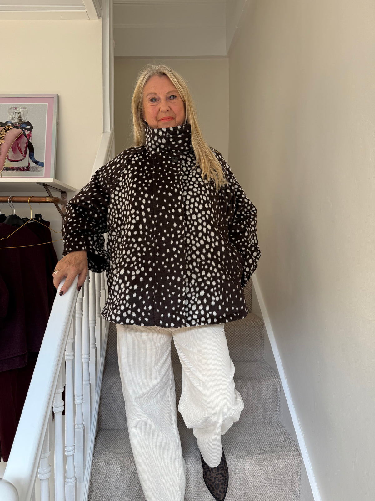 Brown Deer Print Jacket