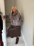 Bambi Print Hooded Coat