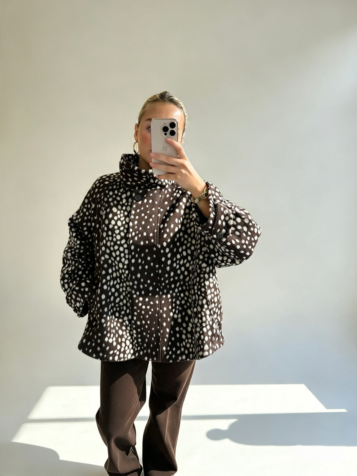 Brown Deer Print Jacket