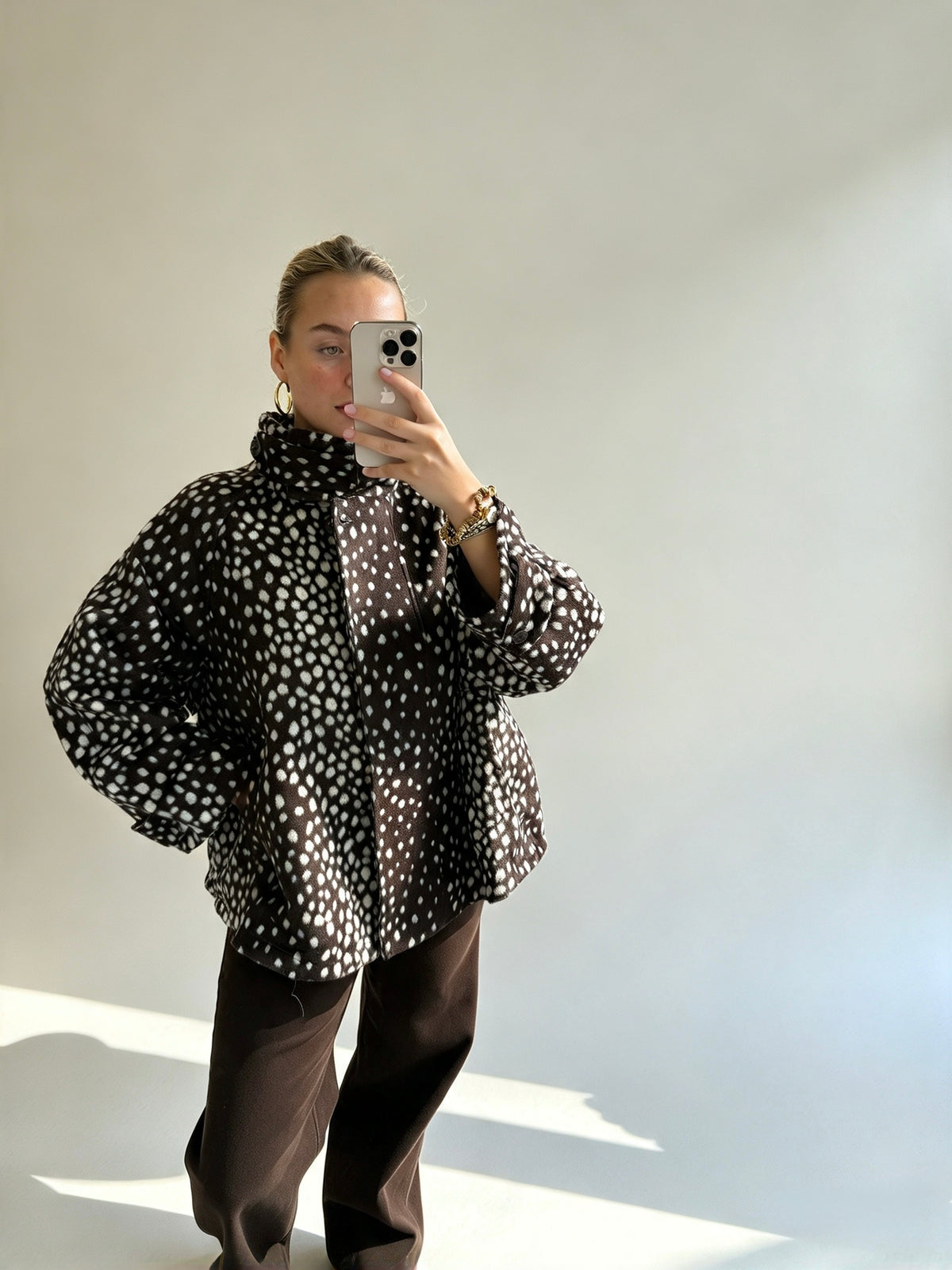 Brown Deer Print Jacket