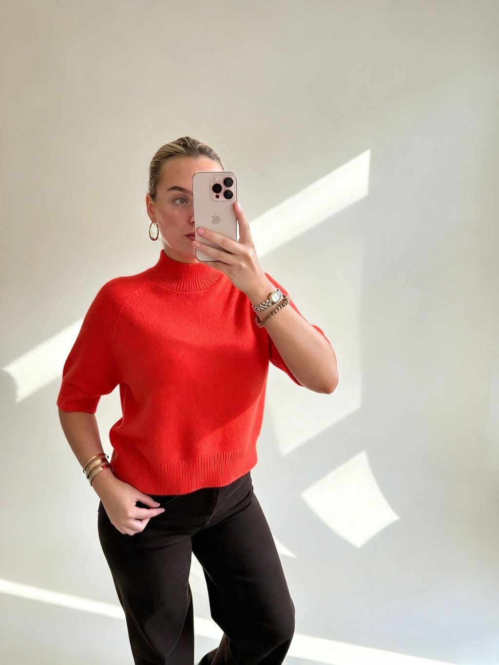 Bright Orange Erika Knit Jumper