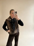 Bambi Print Faux Fur Gilet