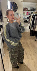 Lemon Striped Grey Jumper